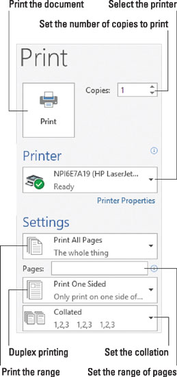 Come stampare un intervallo di pagine in Word 2016