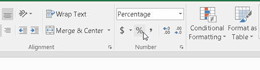 Utilizzo di Excel per calcolare la variazione percentuale