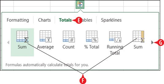 Come utilizzare l'analisi rapida in Excel 2016