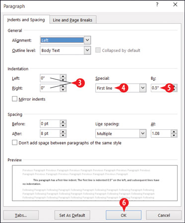 Come impostare il rientro dei paragrafi in Word 2016