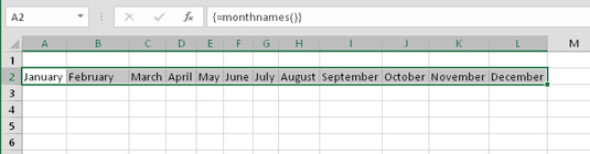 Lavorare con le funzioni VBA che restituiscono una matrice in Excel 2016