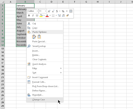 كيفية تخصيص قوائم Excel 2016 المختصرة في VBA