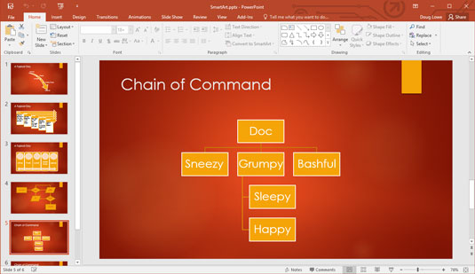 Come creare un organigramma in PowerPoint 2016