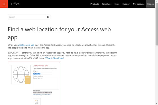 كيفية إنشاء تطبيق Access على الويب