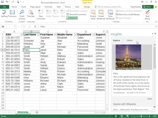 Come utilizzare la ricerca intelligente in Excel 2016