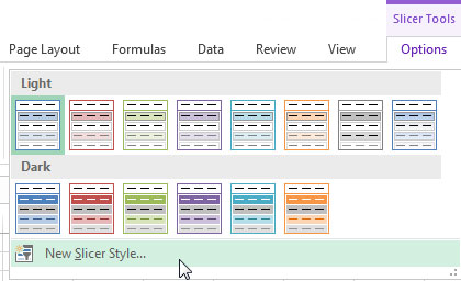 Come creare il proprio stile di affettatrice per dashboard di Excel