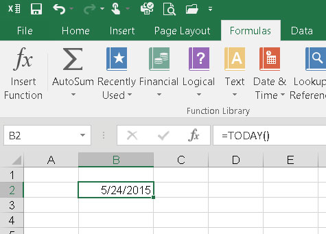 Come selezionare una funzione di Excel che non accetta argomenti