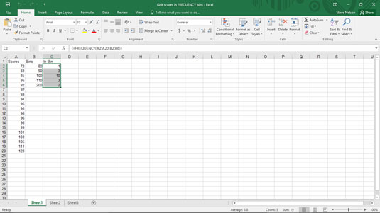 Come utilizzare la funzione FREQUENZA in Excel