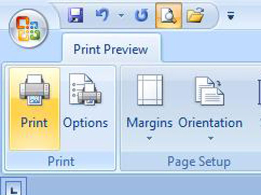 如何在 Word 2007 中打印前進行預覽