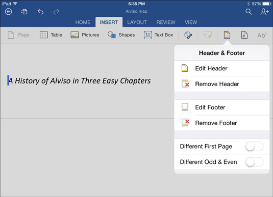 Comment mettre en page un document Word sur l'iPad