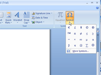 Come inserire caratteri speciali o simboli in Word 2007