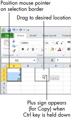 Excel 워크시트에서 셀 내용을 이동하고 복사하는 방법