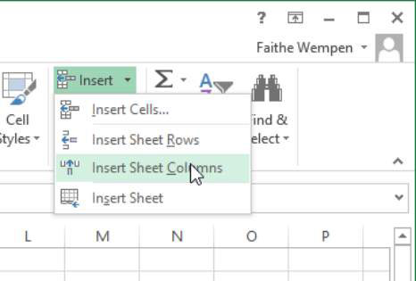 Rijen en kolommen invoegen en verwijderen in Excel 2013
