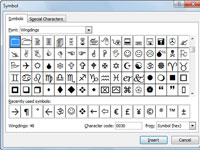 Come inserire simboli e caratteri speciali in Excel 2010