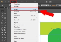 Illustrator CC에서 그룹 만들기