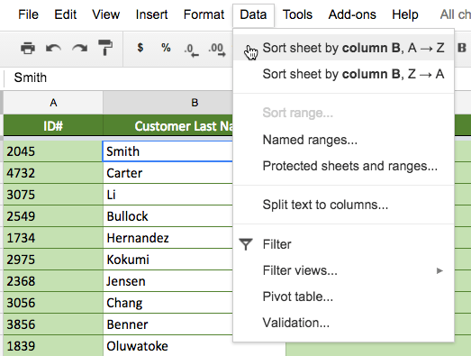 Google Sheets (Partie 9) : Trier et filtrer les données
