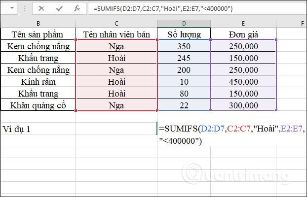 دالة SUMIFS، كيفية استخدام الدالة لجمع شروط متعددة في Excel