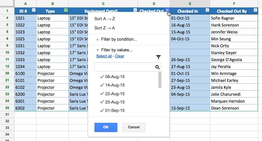 Google Sheets (Partie 9) : Trier et filtrer les données