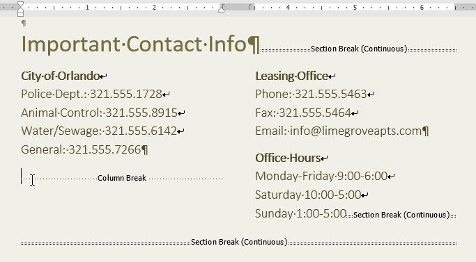 Word 2016 (Bölüm 13) için tam kılavuz: Metin sütunlarını bölme