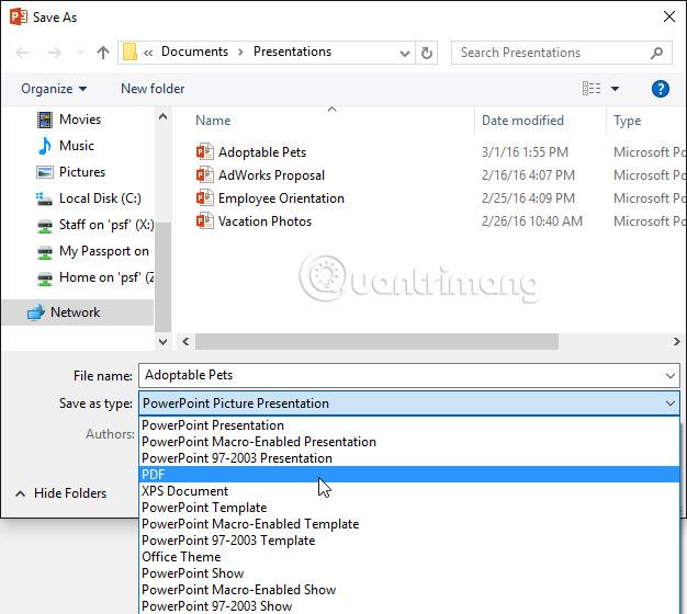 PowerPoint 2016: как сохранить презентацию