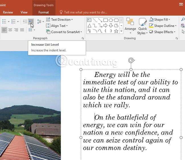 PowerPoint 2016: كيفية محاذاة الخطوط ومسافة بينها