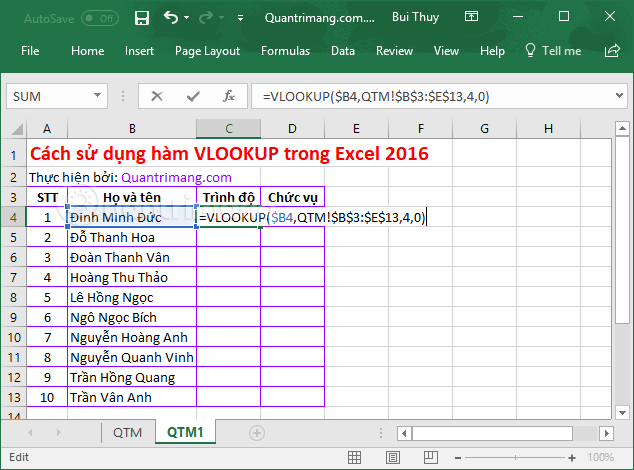 Utilizzo della funzione CERCA.VERT ed esempi specifici