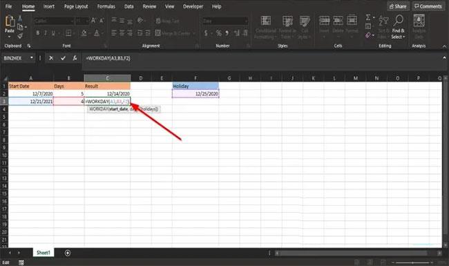 วิธีใช้ฟังก์ชัน WORKDAY ใน Microsoft Excel