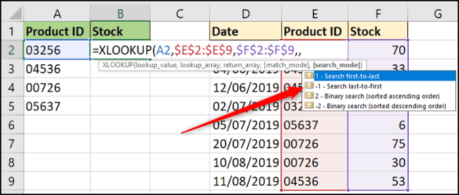 Cara menggunakan fungsi XLOOKUP dalam Excel