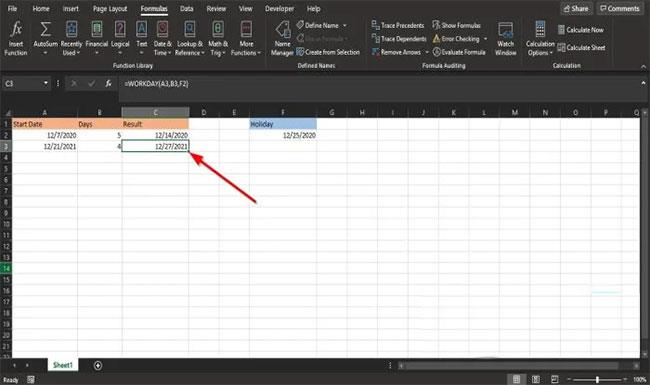 Jak korzystać z funkcji DZIEŃ ROBOCZY w programie Microsoft Excel
