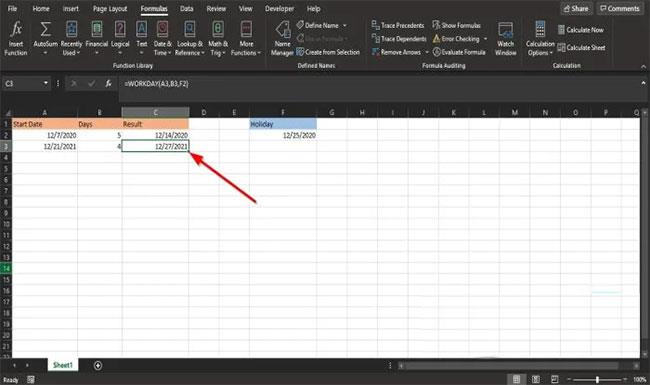 So verwenden Sie die WORKDAY-Funktion in Microsoft Excel