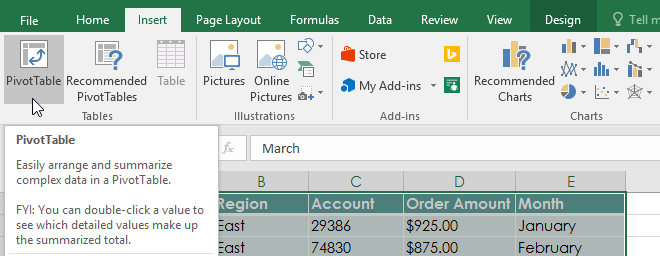 Excel 2019 (ตอนที่ 26): ข้อมูลเบื้องต้นเกี่ยวกับ PivotTable