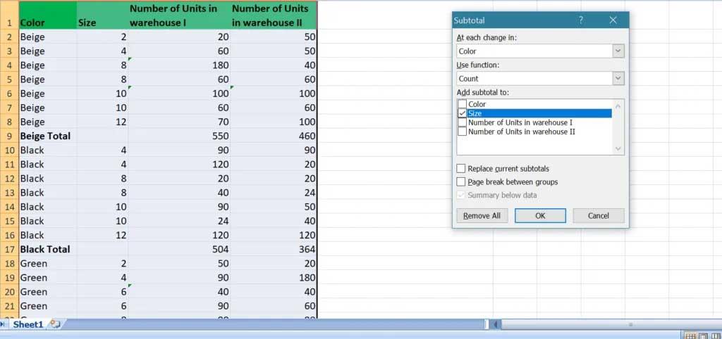 Funcția SUBTOTAL: Formula și modul de utilizare a funcției SUBTOTAL în Excel