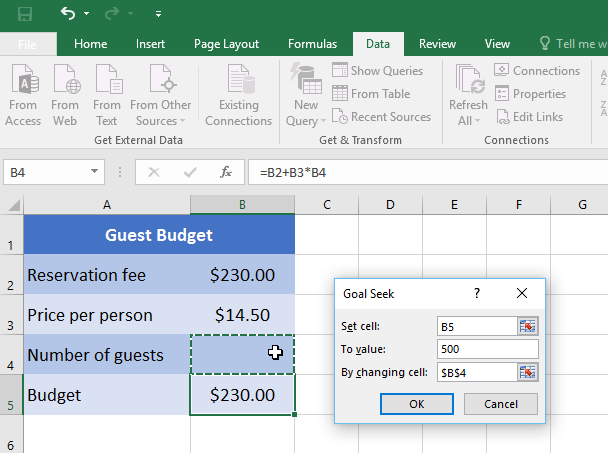 Excel 2019 (ตอนที่ 28): การวิเคราะห์แบบ What-if (การวิเคราะห์แบบ If-Then)