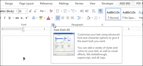 Instructies voor het uitschakelen van ScreenTip in Word 2013