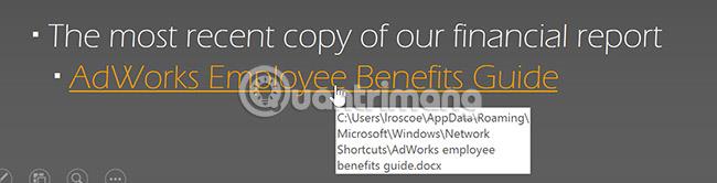 PowerPoint 2016: ไฮเปอร์ลิงก์ใน PowerPoint