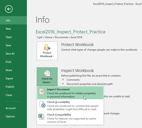 Excel 2019(25부): 통합 문서 확인 및 보호