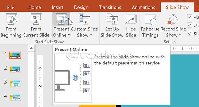 PowerPoint 2016: Kongsi pembentangan dalam talian