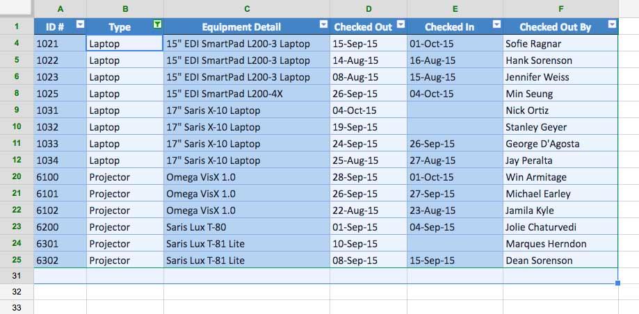 Foi de calcul Google (partea 9): sortați și filtrați datele