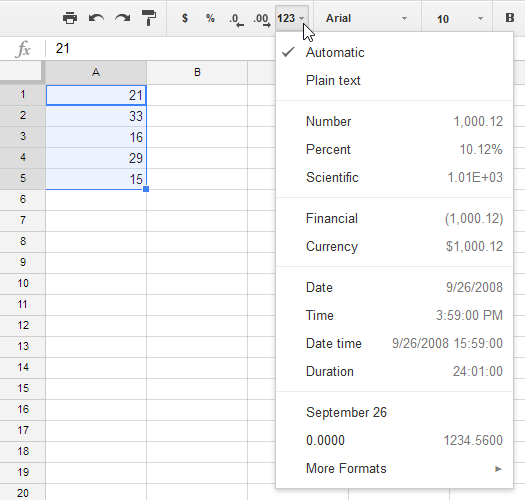 Google Spreadsheets (deel 11): leer meer over getalnotaties