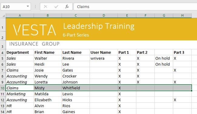 Excel 2016 - Pelajaran 5: Konsep asas sel dan julat