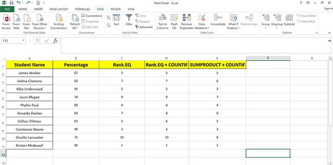 Excel の COUNTIF 関数と条件付きカウント