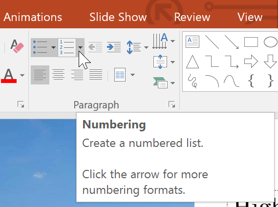 PowerPoint 2019 (ตอนที่ 12): รายการ