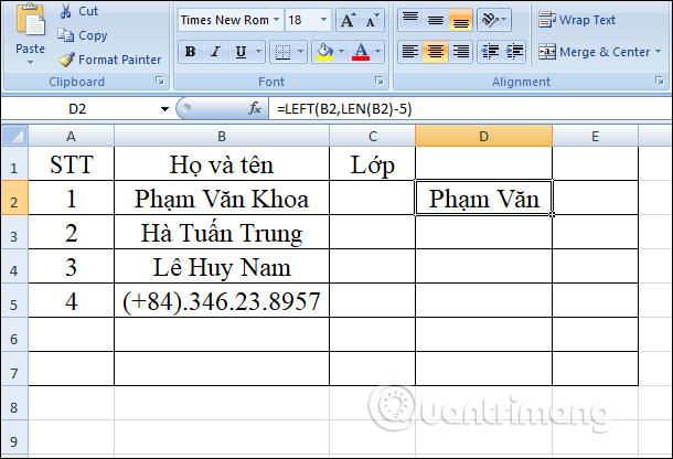 Función IZQUIERDA, cómo usar la función para cortar la cadena de caracteres izquierda en Excel