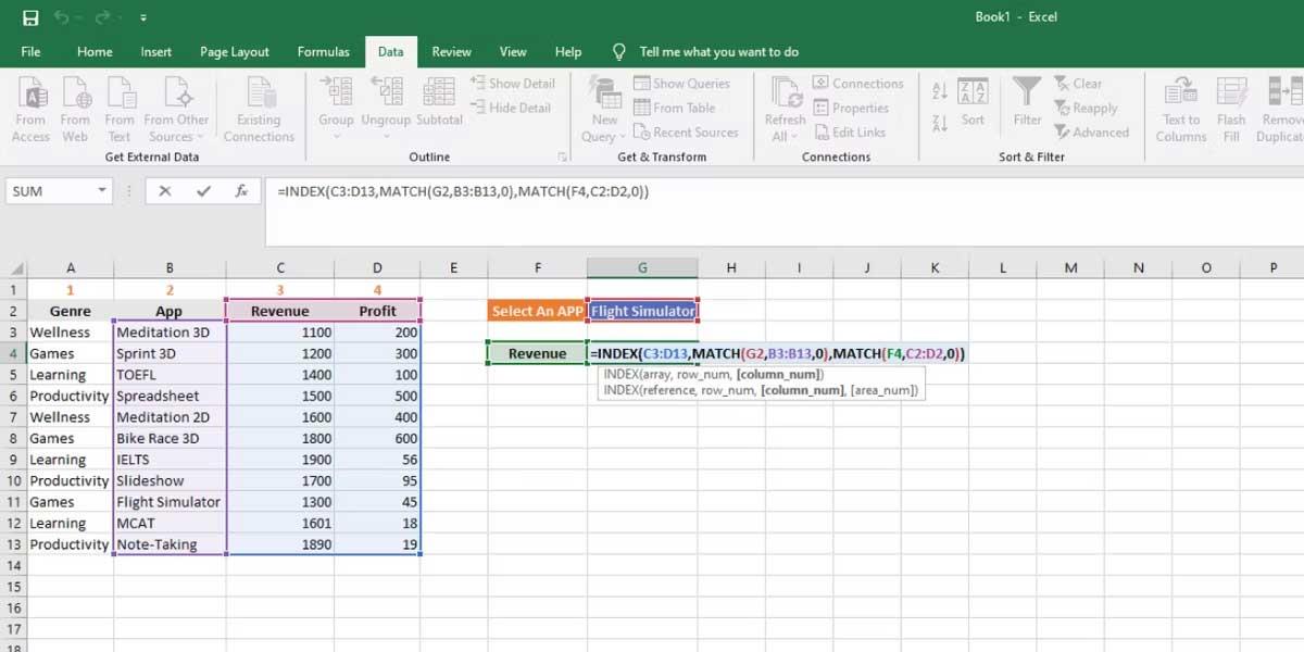 Excel 中的符合函數：如何透過範例使用符合函數