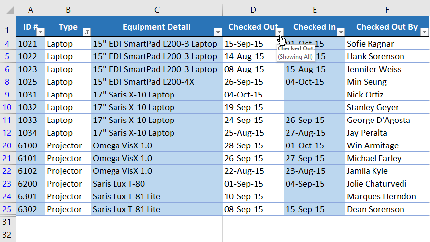 Excel 2019 (parte 19): filtrare i dati