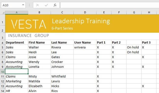 Excel 2016 - 第 5 課：儲存格與區域的基本概念