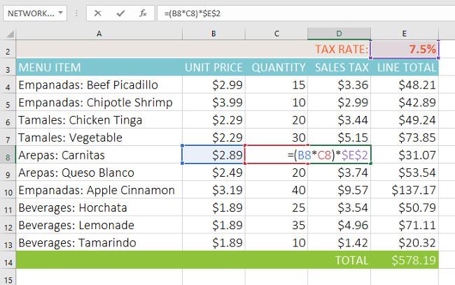 Excel 2016 - レッスン 15: 相対セル参照と絶対セル参照