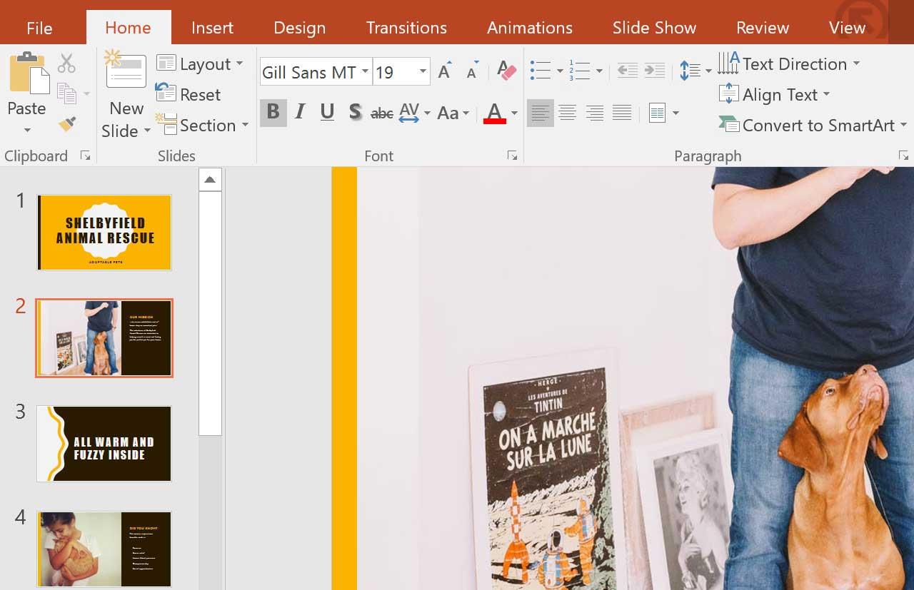 PowerPoint 2019 (Bahagian 5): Bekerja dengan teks