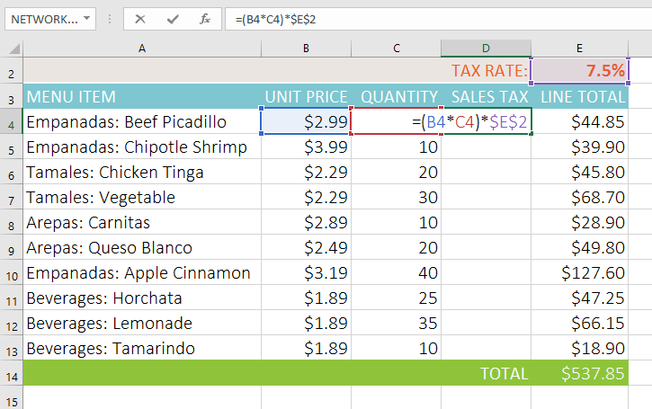 Excel 2019 (Partea 14): Referințe de celule relative și absolute