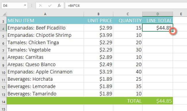 Excel 2016 - レッスン 15: 相対セル参照と絶対セル参照